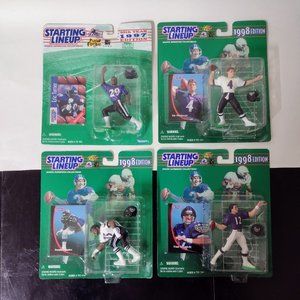 Baltimore Ravens Kenner Starting Lineup lot of 4 Harbaugh Ogden Testaverde +